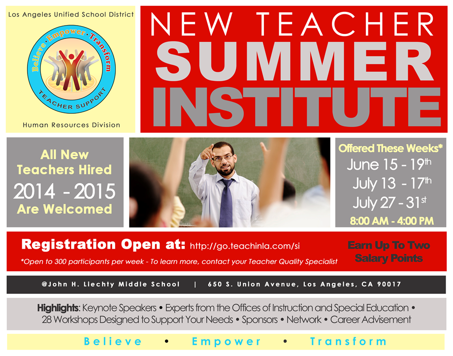 New Teacher Summer Institute 